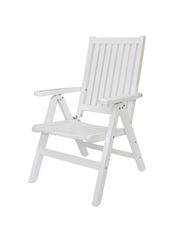 Кресло складное Fronto 7-положений спинки белый