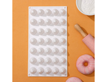 Форма для выпечки и муссовых десертов KONFINETTA «Ежевика», 35 ячеек, 29×16×2,5 см, 2,8×2,5 см, цвет белый