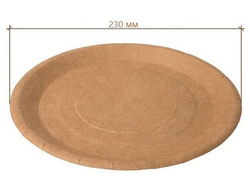 Тарелка бумажная Крафт ECO 23 см, 10 штук