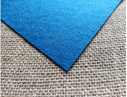 Фетр жесткий, толщина 0,5-1 мм, размер 20*30 см, 1 лист, цвет синий