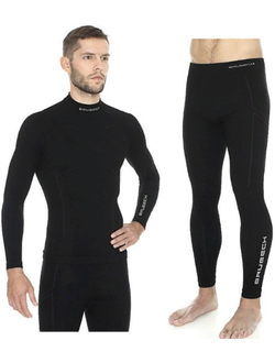 Комплект термобелья мужской Brubeck Wool Merino черный