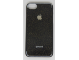 Защитная крышка iPhone 7 с логотипом черная с золотистым напылением