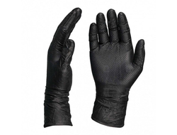 перчатки MERCATOR IDEALL GRIP защитные нитриловые чёрные размер M   1пар  (уп 50шт)