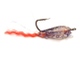 Приманка Малек-Гаврик 25мм, крючек №1, цвет №14 - Призрак Пурпурный, хвостик распушенный красный
