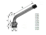 17105 Металлический вентиль (длина 25+35 мм, угол 75) для б/к грузовых колес, D=9,7 мм