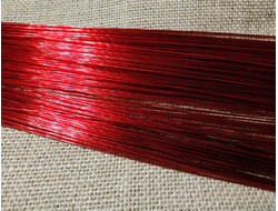 Проволока в фольге, цвет красный, диаметр 1 мм, длина 80 см, цена за 1 шт