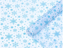 Бумага упаковочная тишью "Снежинки на белом", 50 х 66 см, 1 лист (7896211)