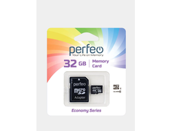 Карта памяти Perfeo microSD 32GB High-Capacity (Class 10) economy series