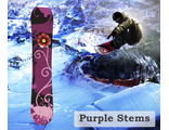 Наклейка на сноуборд Purple Stems
