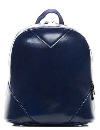 Кожаный женский рюкзак-трансформер Urban синий