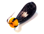 Мормышка свинцовая Уралка цвет черн+желт арб вес.1.85gr.16mm. d-5.5mm.