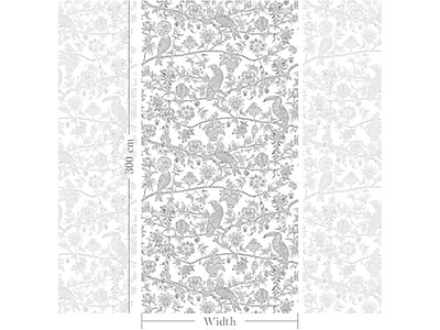 FA1122.  Портьера с тропическими птичками
