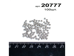 Бусина акрил металлизированная арт.20777: ф 3мм - цвет "сталь" - 1,4г - уп.100шт.