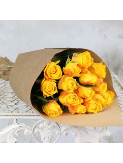 Букет 15 желтых роз