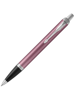 Ручка подарочная шариковая PARKER "IM Core Light Purple CT", пурпурный лак, хромированные детали, синяя, 1931634