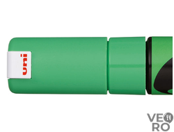 Маркер меловой Uni Chalk 8 мм клиновидный (зеленый)