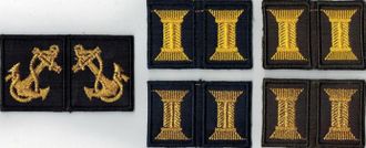 Петличные знаки на офисную форму офицеров ВМФ
