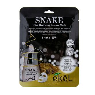 EKEL Маска тканевая со Змеиным Пептидом SNAKE Ultra Hydrating Essence Mask, 1шт. 282730