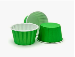 Форма бумажная МАФФИН Зеленый с закрученным краем d 50*h 40 мм, 10 шт