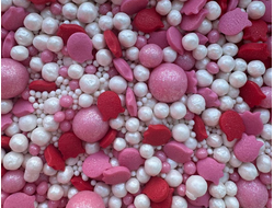 Посыпка кондитерская 50 г, МИКС №82, Тюльпаны Красно-Розовые