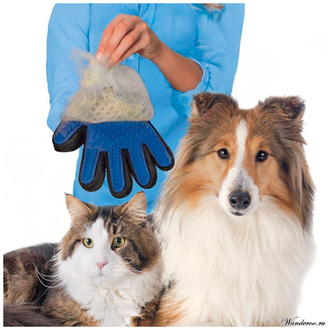 True Touch Перчатка для вычесывания шерсти домашних животных