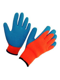 перчатки зимние с синим обливом