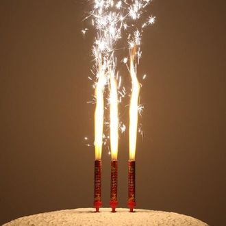 Набор тортовых свечей &quot;Праздничные фонтаны&quot; С Новым Годом!, 12,5 см (3 шт)