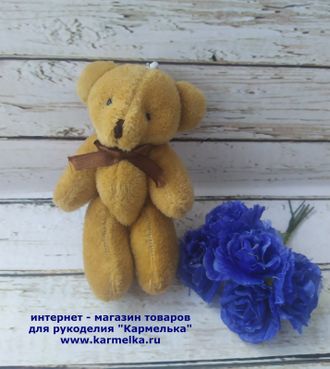 Мягкая игрушка №13-52 - медведь, высота 11см, цвет коричневый, 65р/шт