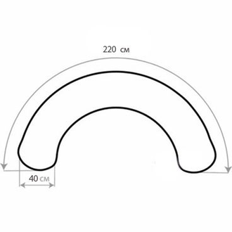 Подушка для беременных формы Банан макси 220 см х 40 см
