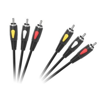 Провод 3RCA-3RCA колокольчики 1.0м КРО4002-1.0