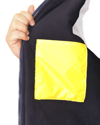 Жилет "СИРИУС-ЕВРОПА" удлиненный (на подкладке флис синий) желтый