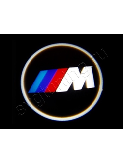 Штатная проекция с логотипом М в двери BMW X5 F15, комплект 2 шт