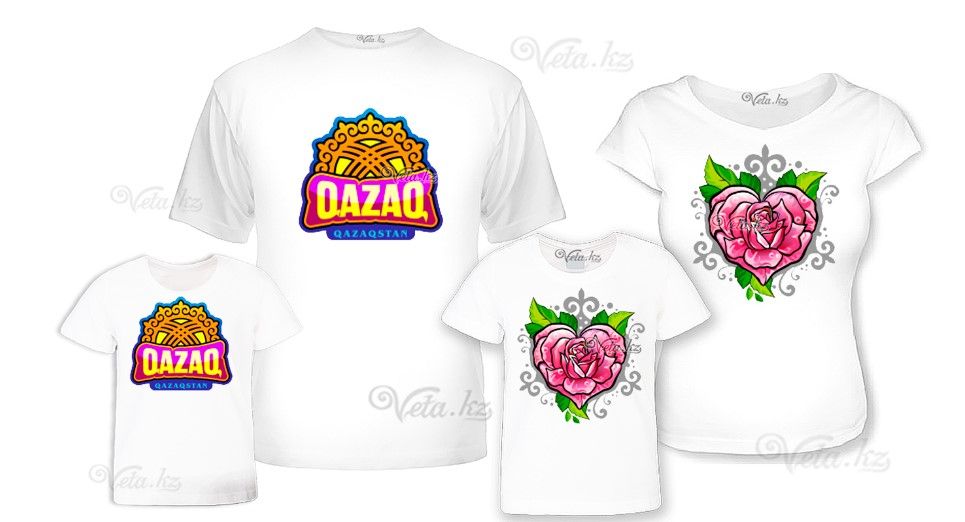 Казахские принты для футболок