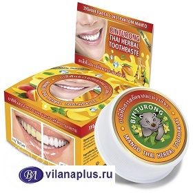 Binturong Зубная паста с Манго, 33 гр. Mango Thai Herbal Toothpaste. 437056
