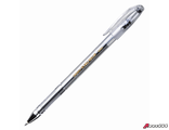 Ручка гелевая CROWN «Hi-Jell», ЧЕРНАЯ, корпус прозрачный, узел 0,5 мм, линия письма 0,35 мм. 143069