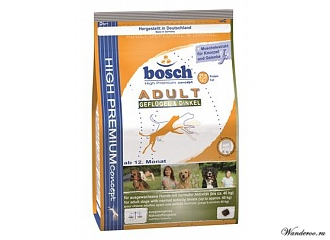 Bosch Adult Poultry & Spelt Бош  Эдалт корм для взрослых собак всех пород - птица, спельта, 15 кг