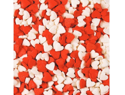 Посыпка кондитерская Сердечки Красно-Белые, 50 г