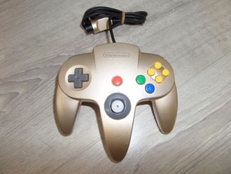 Контроллер для Nintendo N64  (Оригинал) (Золотой)