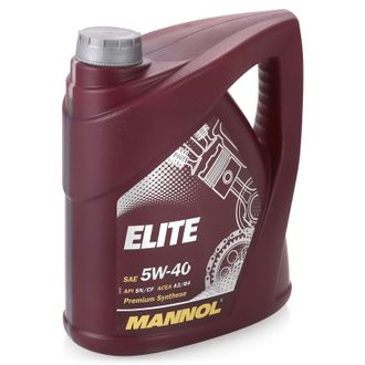 Моторное масло Mannol Elite SAE 5W40. 4 л, синтетическое