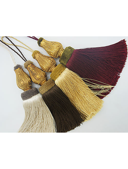 Маленькие декоративные кисти для штор с позолотой в наличии на складе