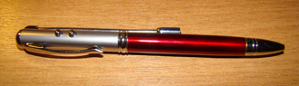 Ручка с невидимыми чернилами, фонариком и лазерной указкой