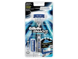 Станок Gillette mach3 turbo c 2 сменными кассетами