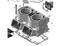 Блок Цилиндров оригинал BRP 420413041/420413044/420623242,/420623246 для BRP LYNX/Ski-Doo