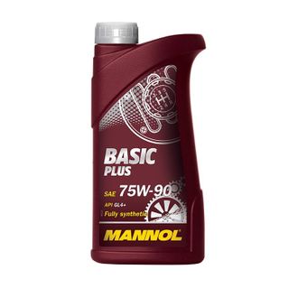 Масло трансмиссионное MANNOL BASIC Plus Getriebeoel SAE 75W90 GL4+ синтетическое, 1 л.