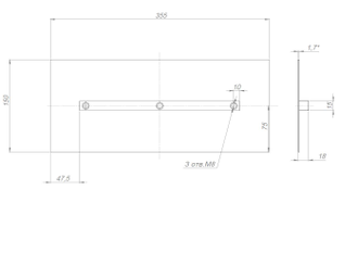 Комплект лопастей для двухроторной затирочн. маш.GROST – 150x355 мм (4шт), для ZMD1000