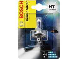 Лампа BOSCH Xenon Silver H7 12V 55W блистер 1 шт. белый свет 5000 К