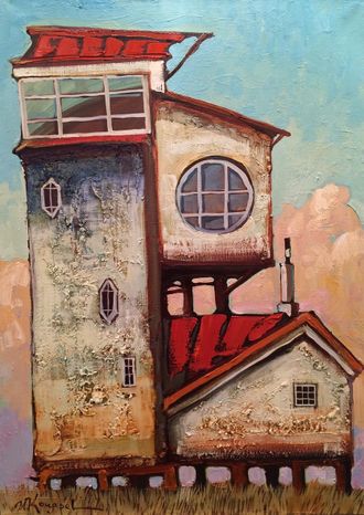 Серия Домики для художников. Домик для Константина Мельникова 70х50см х.м. 2015 Серия Домики для художников. Домик для Константина Мельникова 70х50см х.м. 2015