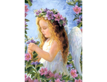 Ангел с цветами (алмазная мозаика) ml-md-mz avmn