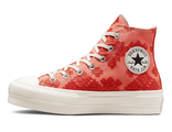 Converse Chuck Taylor Lift Festival Broderie High Top Bright Madder