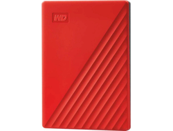 Внешний жесткий диск 2 TB 2.5", Western Digital My Passport WDBYVG0020BRD, Red